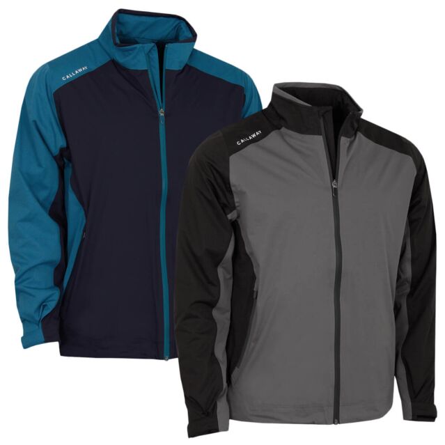 Callaway Golf Mens 2026 Stormlite lll Waterproof SwingTech Full Zip Jacket