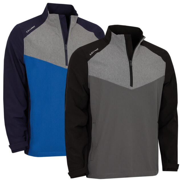 Callaway Golf Mens 2026 1/2 Zip Wind Jacket Waterproof SwingTech Jacket