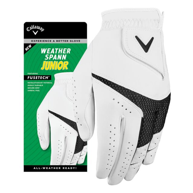 Callaway Golf Juniors Weather Spann Junior Left Hand Leather Blend Glove
