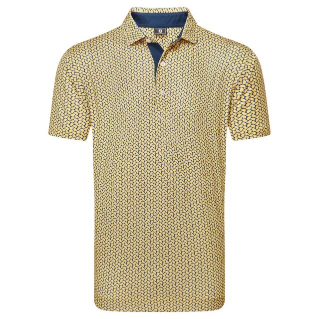 Footjoy Mens Citrus Print Lisle ProDry Moisture Wicking Golf Polo Shirt