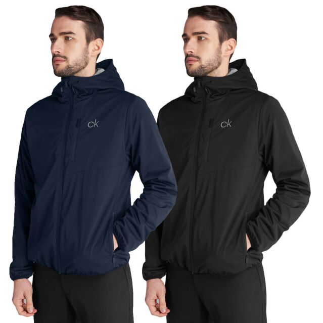 Calvin Klein Mens Ultron Hooded Thermal Lightweight Stretch Golf Jacket