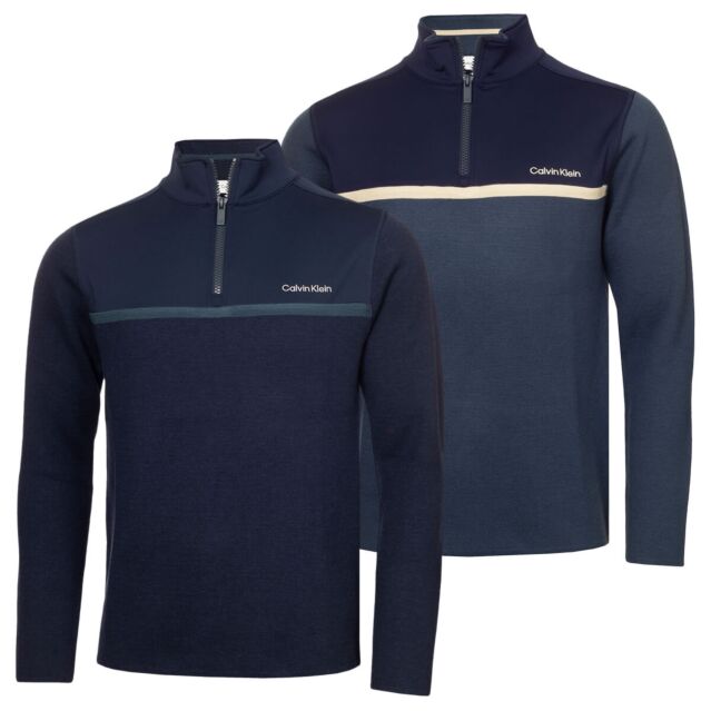 Calvin Klein Mens Padera Breathable Stretch Fabric Hybrid Sweater