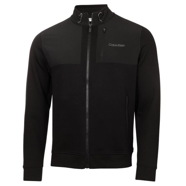Calvin Klein Mens Hyper Tech Adjustable Drawcord Full Zip Sweater