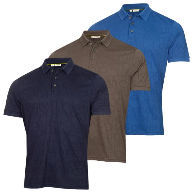 Calvin Klein Mens Avondale Lightweight Breathable Golf Polo Shirt