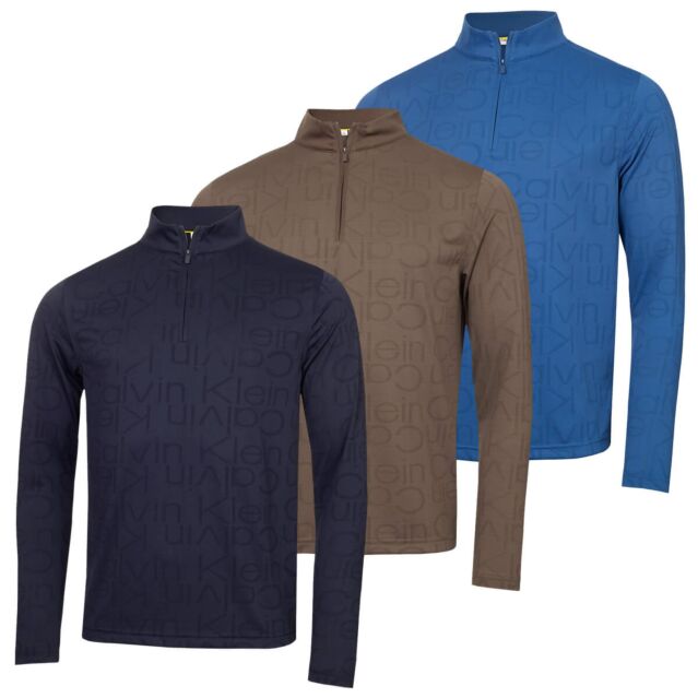 Calvin Klein Mens Avondale 1/2 Zip Lightweight Performance Golf Sweater