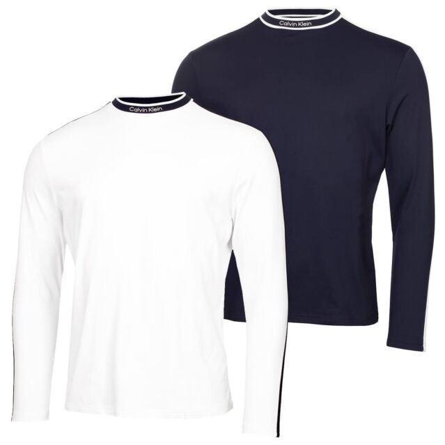 Calvin Klein Mens Torque Long Sleeve Lightweight Breathable Golf Baselayer