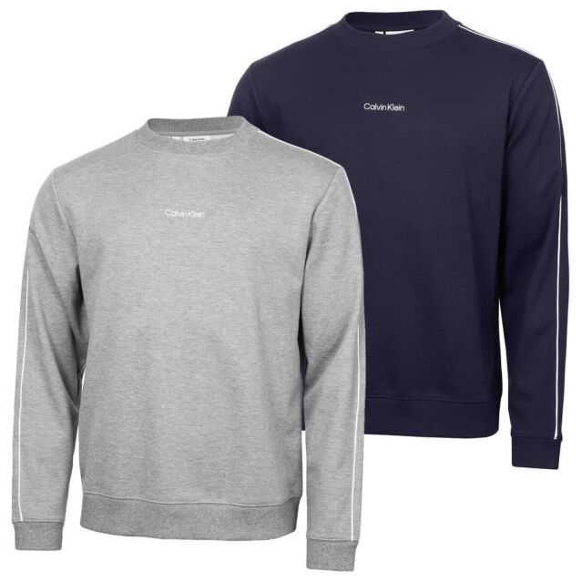 Calvin Klein Mens Atmos Oversized Soft Touch Lightweight Golf Sweater
