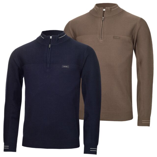 Calvin Klein Mens Jupiter Stretch Lightweight Knit 1/2 Zip Golf Sweater