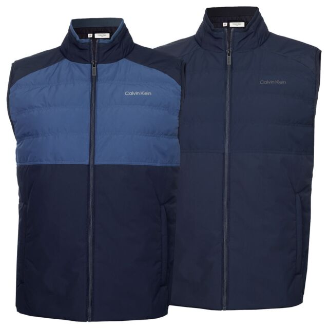 Calvin Klein Mens Regent Down Lightweight Down Insulated Stretch Golf Gilet