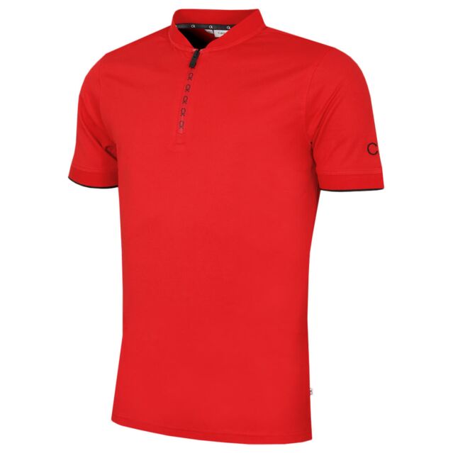 Calvin Klein Mens Del Monte Planet Lightweight Wicking Golf Polo Shirt