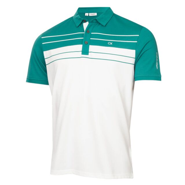 Calvin Klein Mens Pinebrook Moisture Wicking Technical Golf Polo Shirt