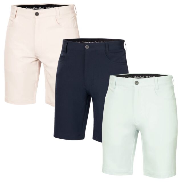 Calvin Klein Mens CK Impact 4-Way Stretch Slim Fit Golf Shorts