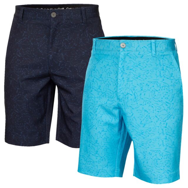 Calvin Klein Mens Printed Bullet Stretch Lightweight Wicking Golf Shorts