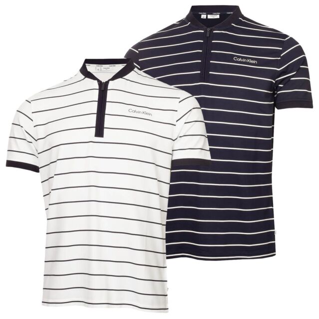 Calvin Klein Mens Longacre Moisture Wicking Quick Drying Golf Polo Shirt