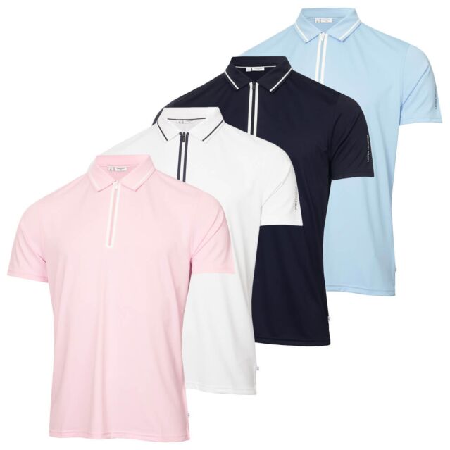 Calvin Klein Mens Longstone Lightweight Moisture Wicking Golf Polo Shirt