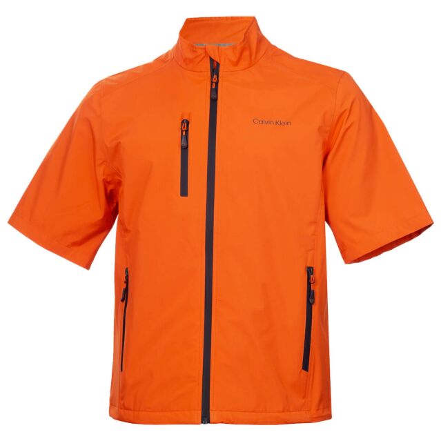 Calvin Klein Mens Acres Short Sleeve Breathable Waterproof Golf Jacket