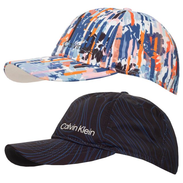 Calvin Klein Mens Printed Rip-Stop Lightweight Golf Baseball Cap