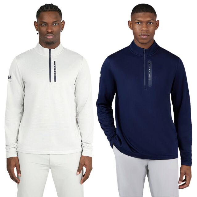Castore Golf Soft Shell Tech 1/2 Zip Two Way Stretch Sweater