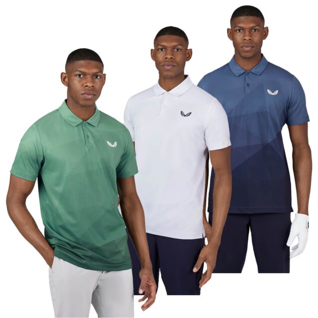 Castore Golf Performance Lightweight Stretch Printed Polo Shirt