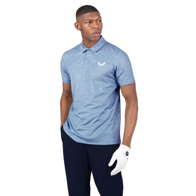 Castore Golf Performance Geometric Four Way Stretch Polo Shirt