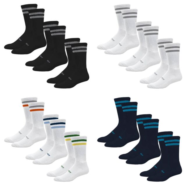 Footjoy Mens ComfortSof Crew Cushioned Cotton Blend 3 Pack Golf Socks