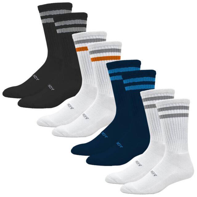 Footjoy Mens ComfortSof Crew Cushioned Cotton Blend 3 Pack Golf Socks