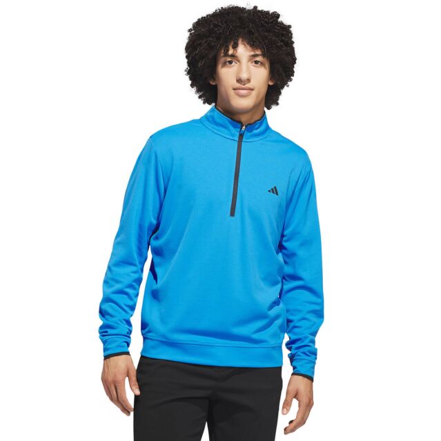 adidas Golf Mens Core Lightweight Half-Zip Sustainable Top Sweater