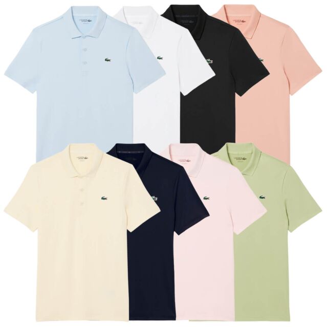 Lacoste Mens 2026 UV Protection Stretch Moisture Wicking Golf Polo Shirt