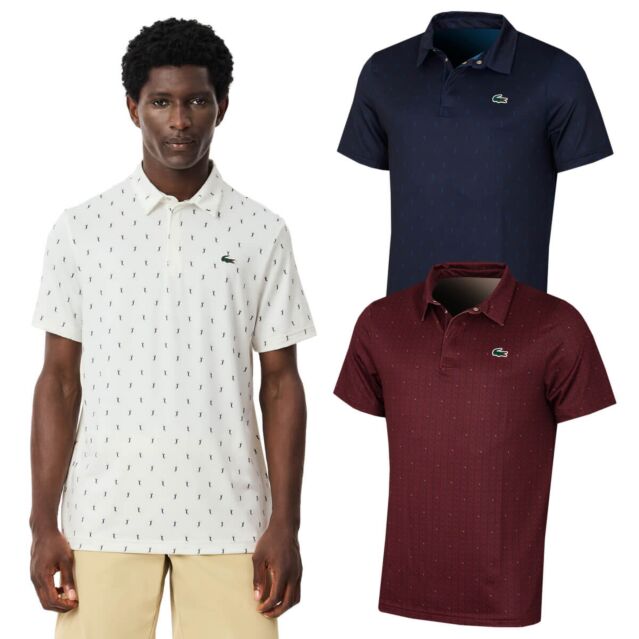 Lacoste Mens DH5175 Stretch UV Protection Golf Polo Shirt