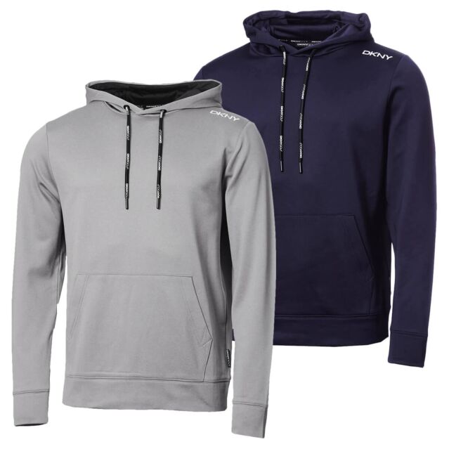 DKNY Mens Active Technical Breathable Fleece Hoody