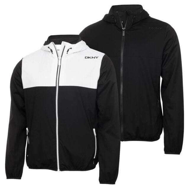 DKNY Mens Down Wind Stretch Breathable Water Resistant Lightweight Jacket