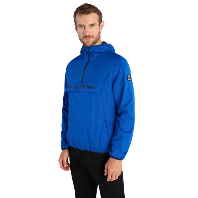 DKNY Mens Downwind 1/4 Zip Water Repellent Lightweight Jacket