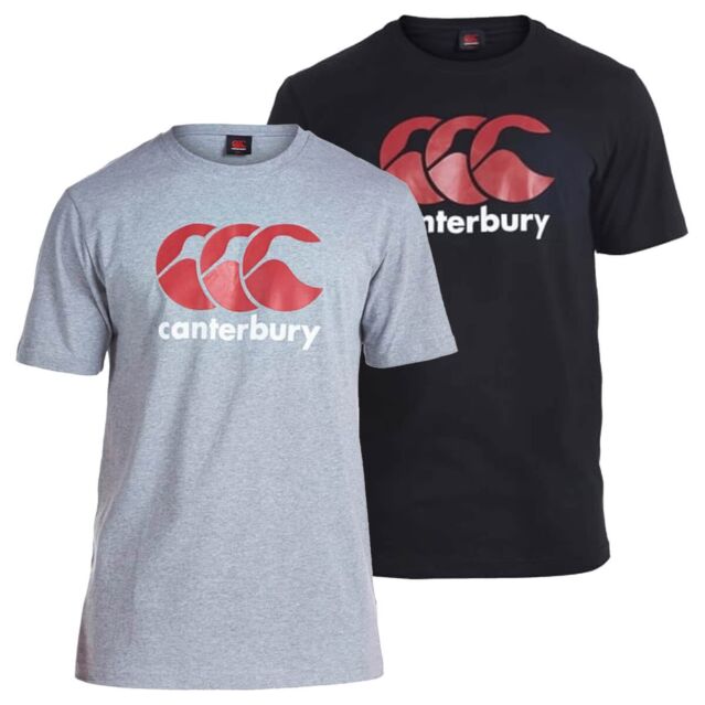 Canterbury Mens CCC Logo Rib Neck Comfort Fit Cotton Blend T-Shirt