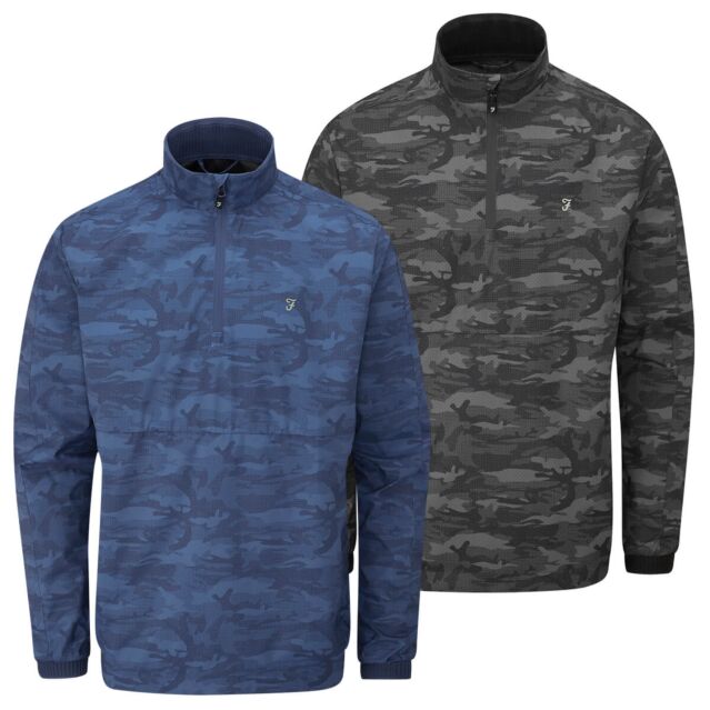 Farah Mens Parker Lightweight Windproof Showerproof Technical Golf Jacket