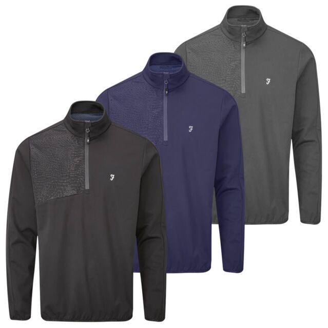 Farah Mens Abbott Water Repellent Windproof Lightweight Golf Jacket