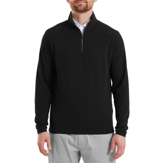 Footjoy Mens Wordmark Cout Midlayer Moisture Wicking Stretch Golf Sweater