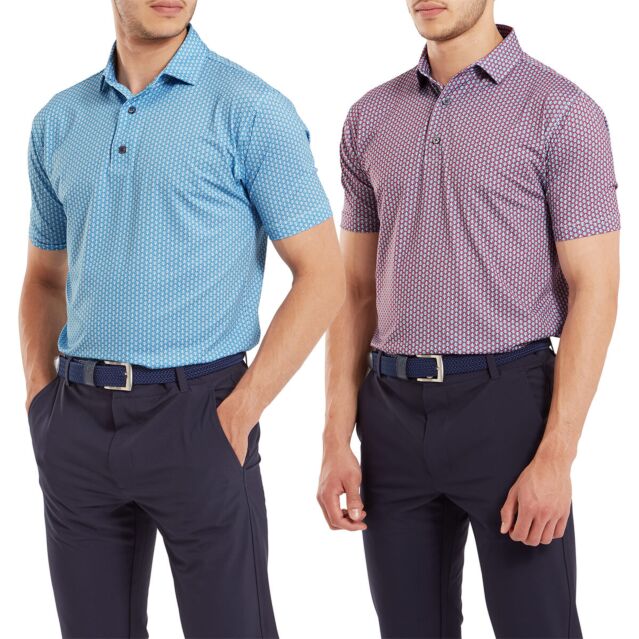 FootJoy Mens Foulard Shell UPF 30+ Sun Protection Golf Polo Shirt