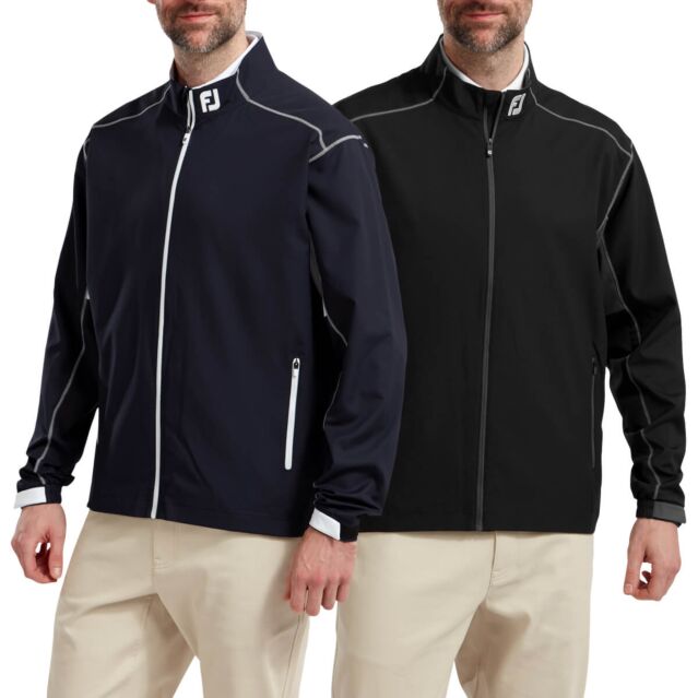 FootJoy Mens Full-Zip Side Pockets Regular Fit Golf Windshirt