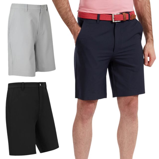 FootJoy Mens Performance Regular Fit Woven Stretch Twill Golf Shorts