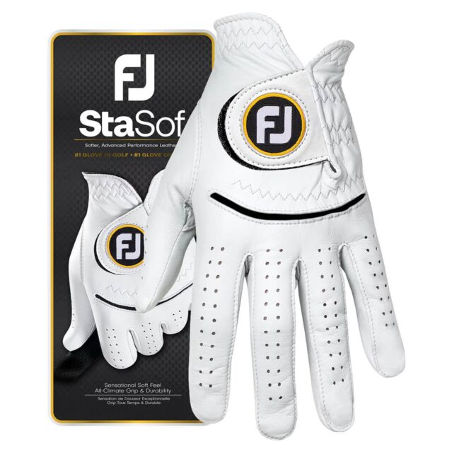 Footjoy Mens StaSof All-Climate Grip Breathable Comfy Leather Golf Glove