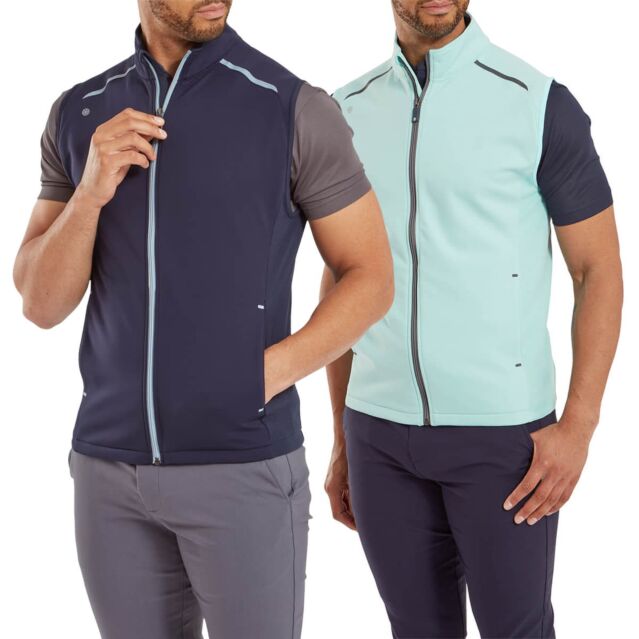 FootJoy Mens ThermoSeries Fleece Back Water Repellent Golf Vest Gilet