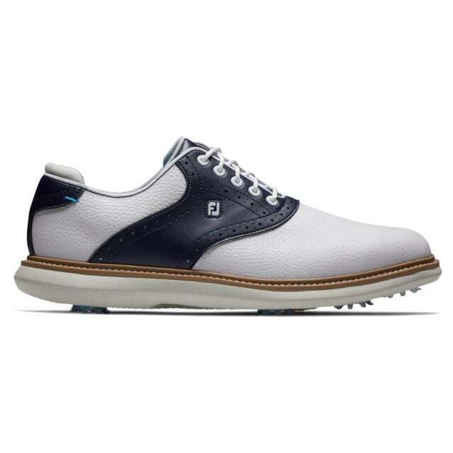 FootJoy Mens FJ Traditions Waterproof Leather Cushioned Spiked Golf Shoes