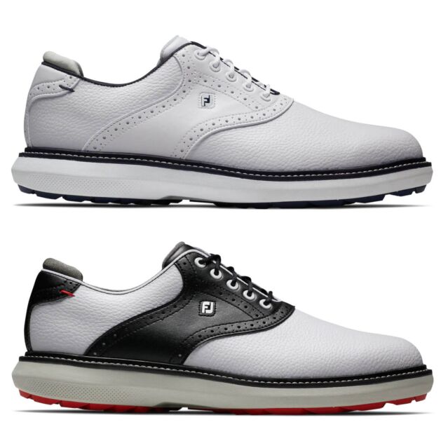 FootJoy Mens Traditions Spikeless Waterproof Full Grain Leather Golf Shoes