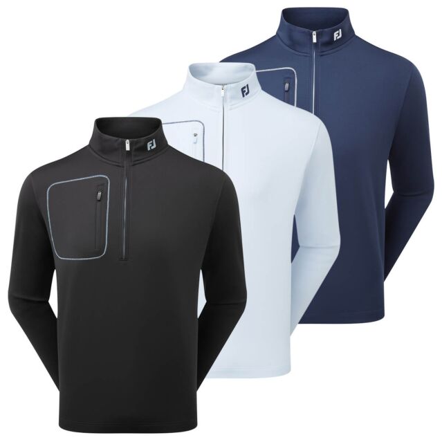 Footjoy Mens Thermoseries Texture Moisture Wicking Golf Midlayer Sweater