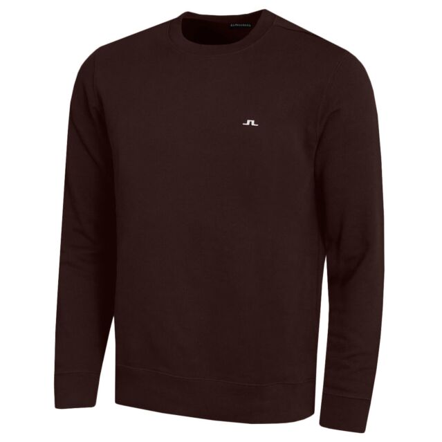 J.Lindeberg Mens Crew Neck Long Sleeve Cotton Golf Sweater