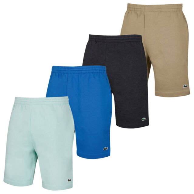 Lacoste Mens Drawcord Sustainable Brushed Fleece Comfort Casual Shorts