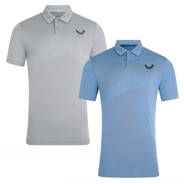 Castore Mens Pinnacle Engineered Knit Lightweight Wicking Golf Polo Shirt