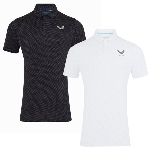Castore Mens Club Golf Ball Printed Performance Wicking Polo Shirt