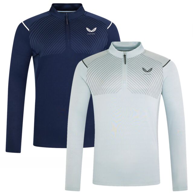 Castore Mens Pinnacle LVS 1/4 Zip Long Sleeve Breathable Golf Sweater