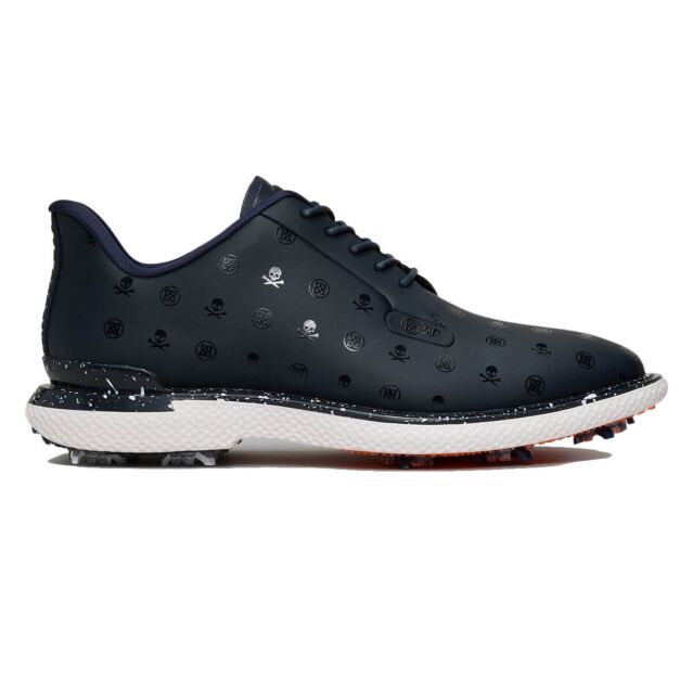 G/Fore Mens Gallivan2R G/Lock Skull & Tees Breathable Spiked Golf Shoes